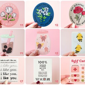 Bloom Vinyl Sticker Bloom Where You're Planted Motivational Sticker Inspirational Self Affirming Laptop Sticker Floral Feminist Gift image 9