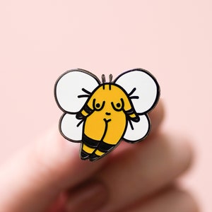 Bumblebee Girl Enamel Pin- Don't Let the Bastards Get You Down Motivational Inspirational Quote Lapel Pin  Floral Girl Power