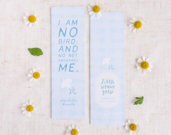 Feminist Literary Bookmark- Charlotte Brontë Quote Gift for Classic Lit Readers, Book Clubs