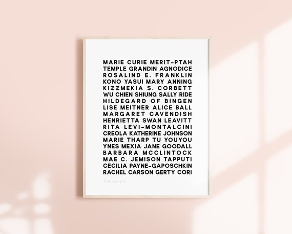 Feminist Scientist Heroes Art Print: Inspirational Women in STEM