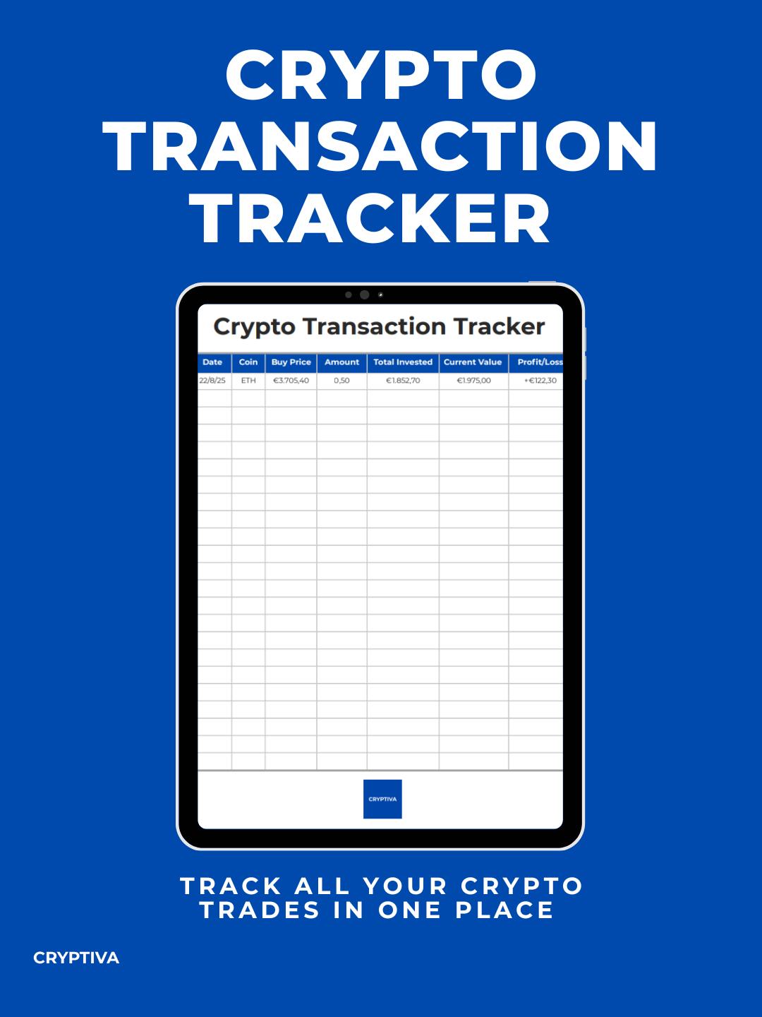 Crypto Transaction Tracker | Printable PDF | Digital Download | Simple  Portfolio & Profit Tracker - Etsy Ireland