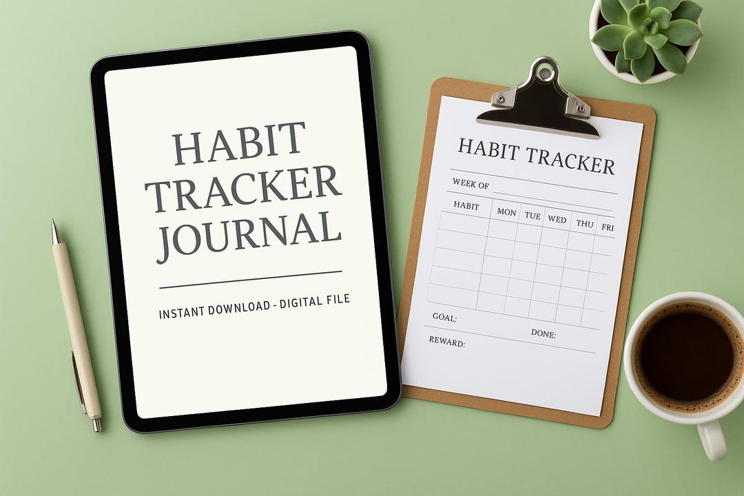 Printable Habit Tracker Bundle | Daily, Weekly & Monthly Planner | Goal ...