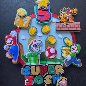 Super Mario cake topper