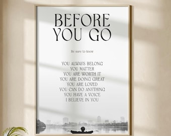 Classroom Posters Before You Go Be Sure To know Affirmation Wall Art For Kids, Inspirational Boho Classroom Decor Positive Daily Affirmation