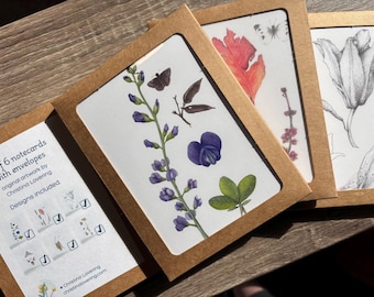 Nature Notes- Blank Notecard Set of 6