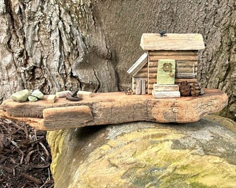 Driftwood Rustic Cabin //  Rustic Decor // Log Cabin // Up North Decor // Camp Cottage