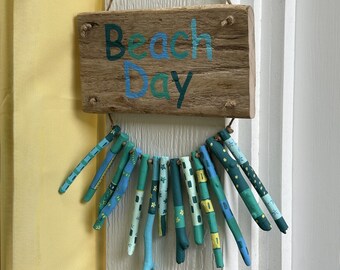 Driftwood Beach Day Sign: Lake Michigan Decor