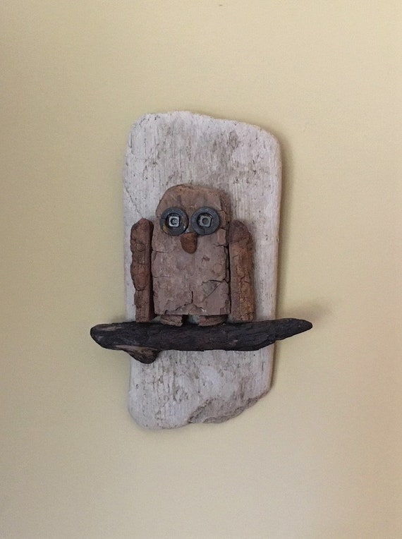 Driftwood Owl // Driftwood Art // Rustic Wall Decor // Owl Etsy