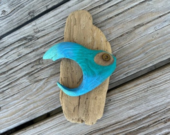 Angel Fish // Driftwood Beach Decor // Driftwood Art // Nautical Decor // Coastal Decor