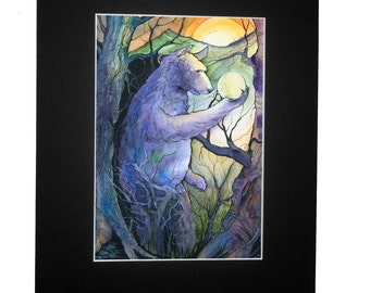Bear - "Holding  the Moon", Signed Open Edition