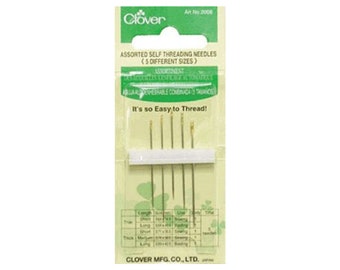 Self-Threading Needles by Clover Assorted Sizes