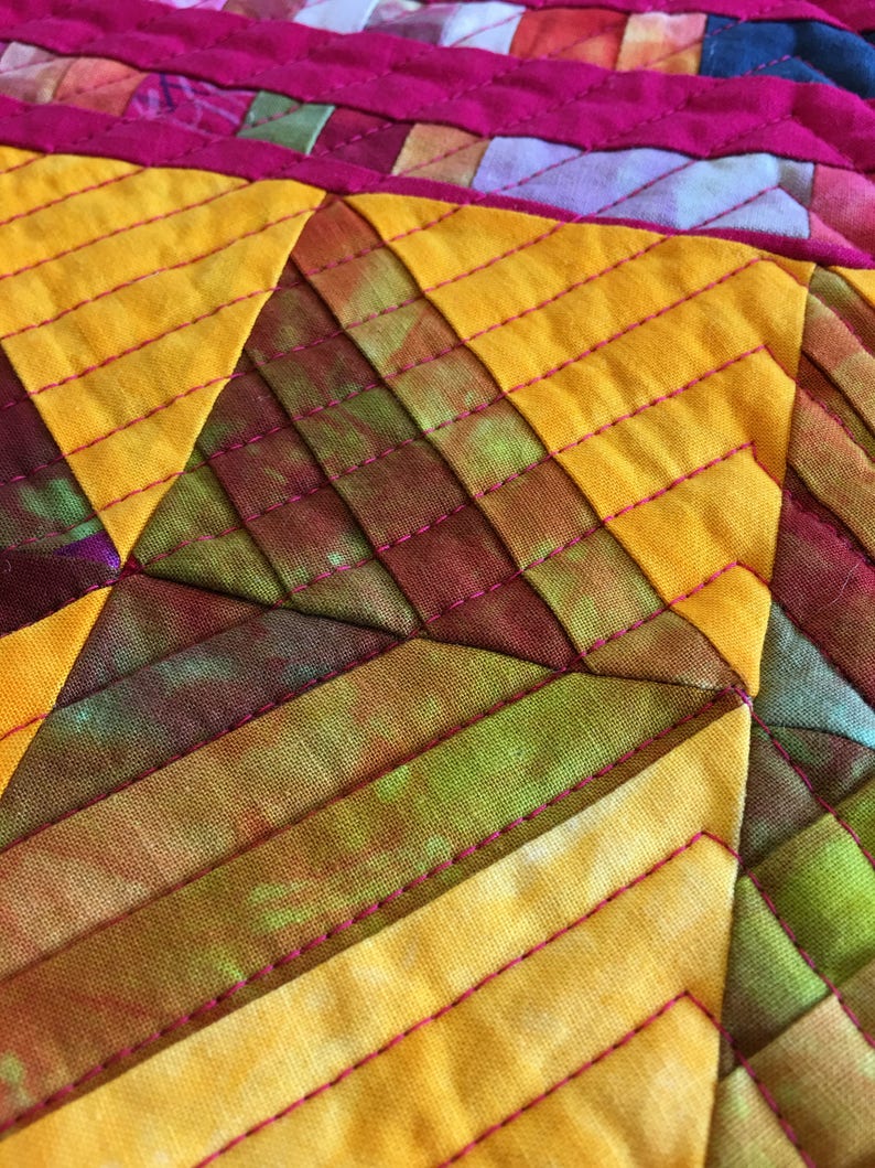 Abstract Art Quilt Improv Quilt Modern Abstract Wall Quilt Etsy