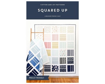 Squared Up - Beginner Quilt Pattern - Baby, Throw, Twin, Queen Quilt