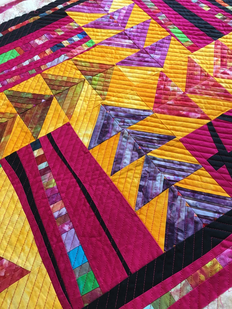 Abstract Art Quilt Improv Quilt Modern Abstract Wall Quilt | Etsy