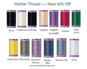 Mettler Cotton Silk Finish Thread - 50wt 500m 547yd