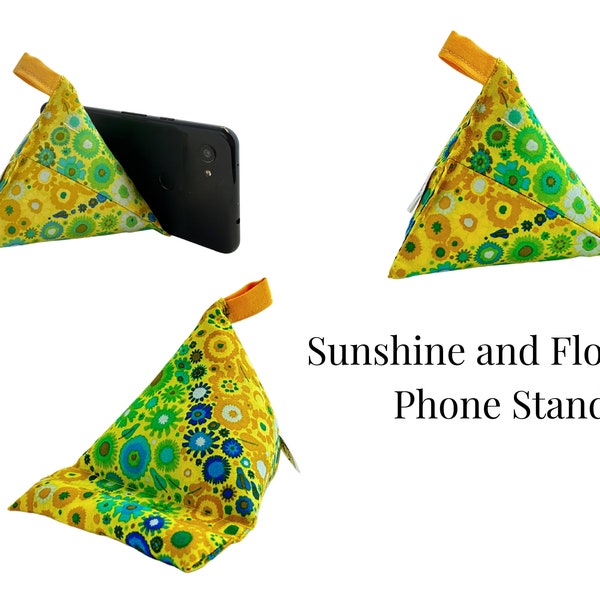 Handmade Fabric Phone Stand: Stylish and Functional, Filled with Rice