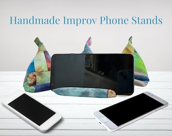Improv and Unique Rice-Filled Phone Stand: Handcrafted with Love and Fabric