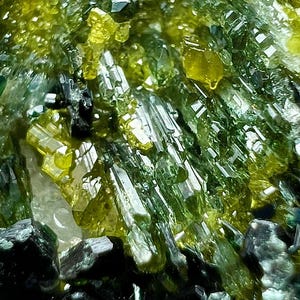 Diopside With Andradite & Vesuvianite On Matrix|Rarest Mineral From The Locality.