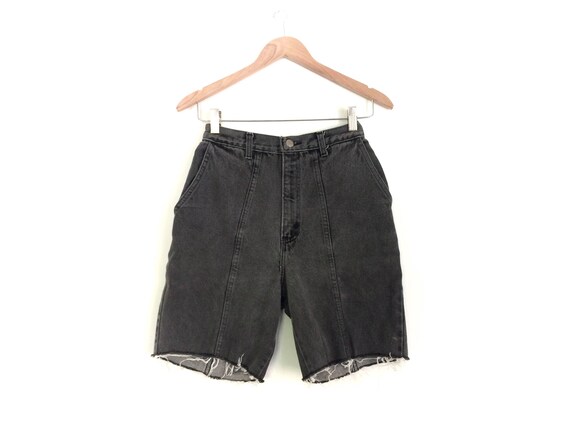 vintage black denim shorts
