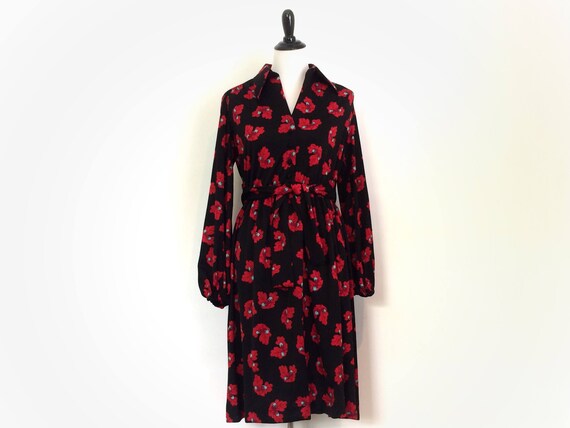 ladies black floral dress