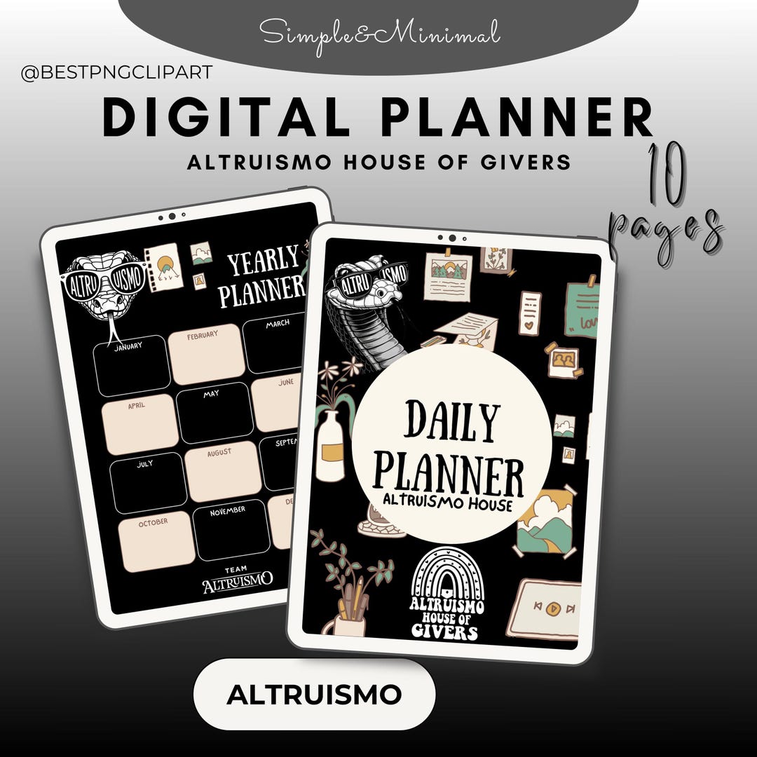 Altruismo House of Givers Digital Planner, Altruismo Inspired ...