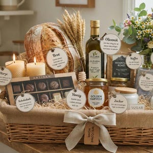 Einweihungsgeschenk Brot Salz Aufkleber und Karte | Geschenk Einzug Umzug Richtfest Einweihung neues Zuhause | Einzugsgeschenk Etiketten image 3