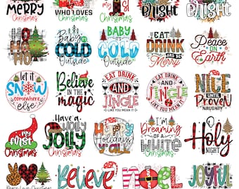 Christmas PNG Mega Bundle: Xmas Tree, Holiday Vibes Sublimation Designs