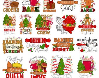 Christmas Baking PNG Bundle: Funny Gingerbread, Cookie Sublimation Designs