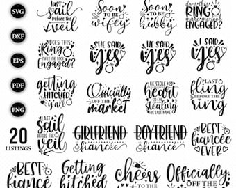 Engagement and Bachelorette SVG Bundle: Future Mrs, Wifey Designs for Cricut & Silhouette