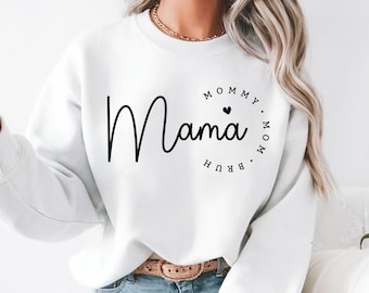 Hand Lettered Mom SVG PNG: Mama Mommy Mom Bruh Quote, Mothers Day Cricut Design