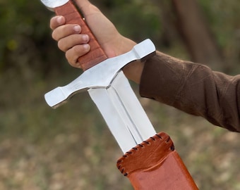 Personalized Medieval Knight Sword with Scabbard, Viking Style Blade Sword, Father day Gift For Him, Groomsmen Gift