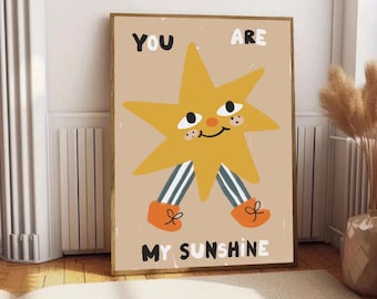 You Are My Sunshine - Kids Wall Art Print – Nursery & Playroom Decor