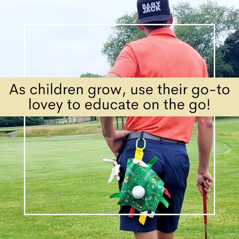 Golf Lovey Sensory Blanket: Baby Jack & Co. Sports Tag Toy image 7