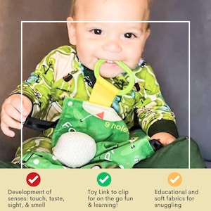 Golf Lovey Sensory Blanket: Baby Jack & Co. Sports Tag Toy image 6