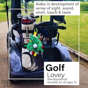 Golf Lovey Sensory Blanket: Baby Jack & Co. Sports Tag Toy image 3
