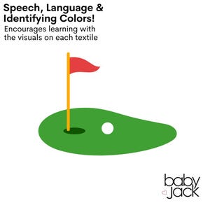 Golf Lovey Sensory Blanket: Baby Jack & Co. Sports Tag Toy image 8
