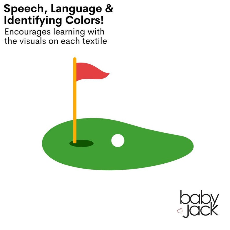 Golf Lovey Sensory Blanket: Baby Jack & Co. Sports Tag Toy image 8