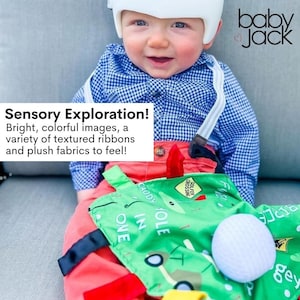 Golf Lovey Sensory Blanket: Baby Jack & Co. Sports Tag Toy image 4