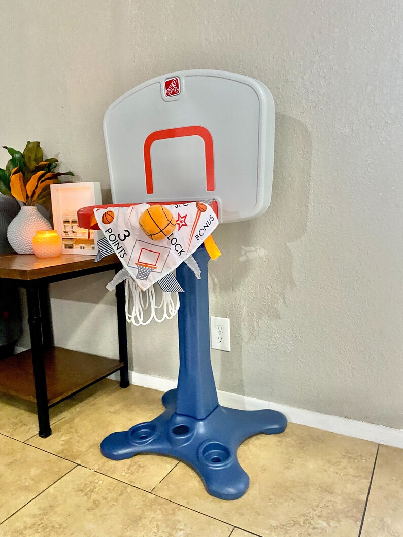 Baby Jack & Co 10x10 Basketball Sports Lovey Sensory Plush Blanket Tag Toy Baby Stroller Toy