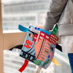 Philadelphia Philly City of Love Crinkle Travel Taggy 8&quot; Toy - Clip to Stroller Liberty Bell Pennsylvania Soother Touch and Feel Baby Gift