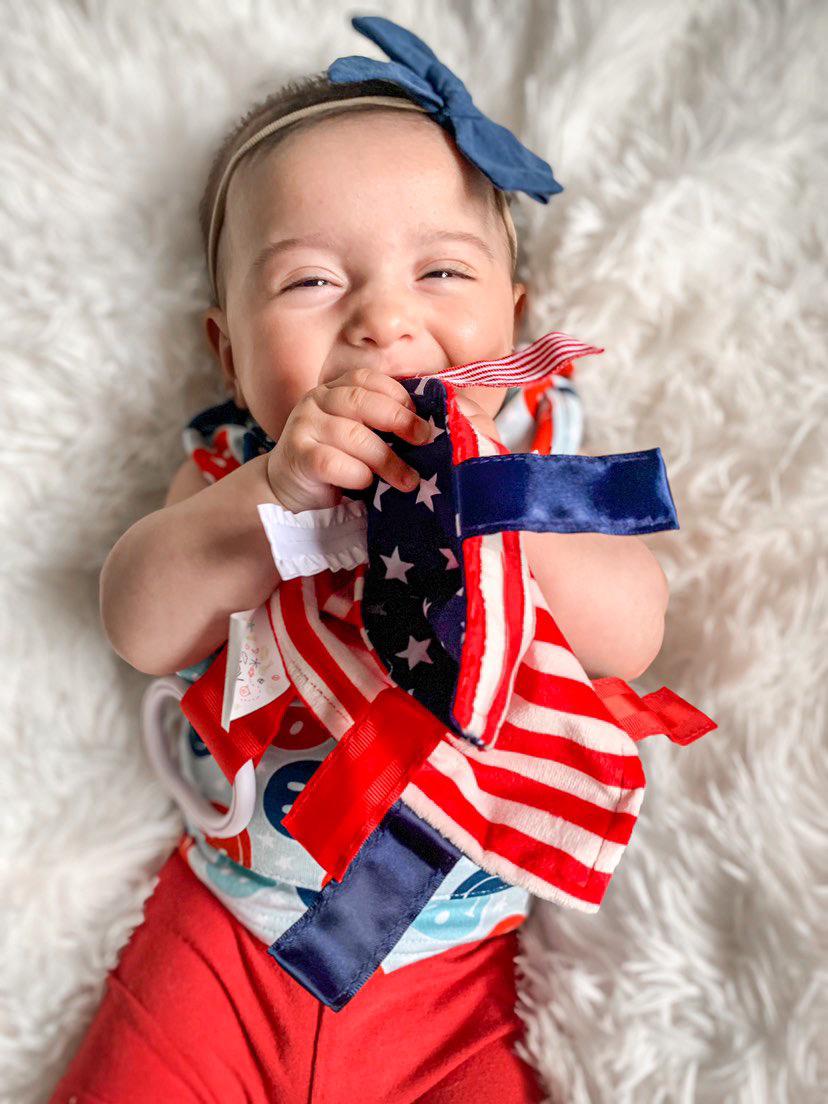 【激安アウトレット!】 Blanket TAG Military Flag American Lovey by Baby Loops) (no ブランケット・おくるみ