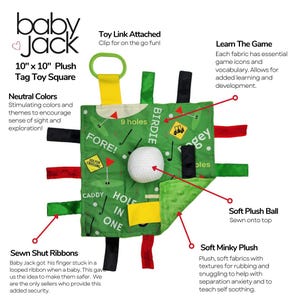 Golf Lovey Sensory Blanket: Baby Jack & Co. Sports Tag Toy image 5