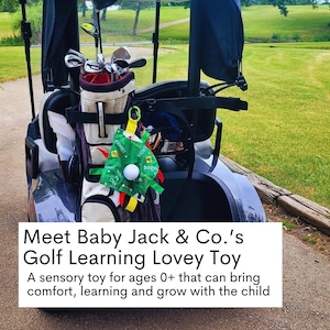 Golf Lovey Sensory Blanket: Baby Jack & Co. Sports Tag Toy image 2