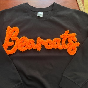 Chenille Mascot Sweatshirt | Custom Embroidered Game Day Team Spirit Crewneck