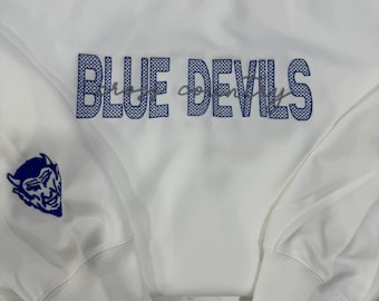 Custom Mascot Embroidered Sweatshirt | College & High School Spirit Crewneck | Sorority Team Pride Gift