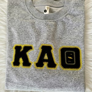 Custom Sorority Greek Letter Sweatshirt | Embroidered Big Little Reveal Crewneck | Chapter Gift