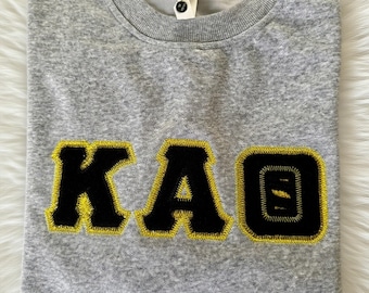 Custom Sorority Greek Letter Sweatshirt | Embroidered Big Little Reveal Crewneck | Chapter Gift