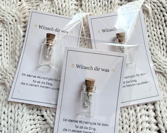 A small message from the heart - mini glass with star pendant