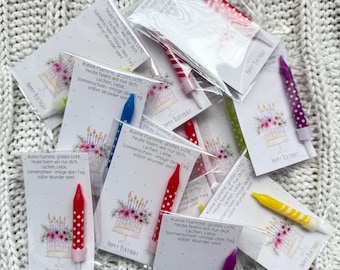 Birthday card with candle | Mini birthday gift | Small token of appreciation | Handmade happy birthday card