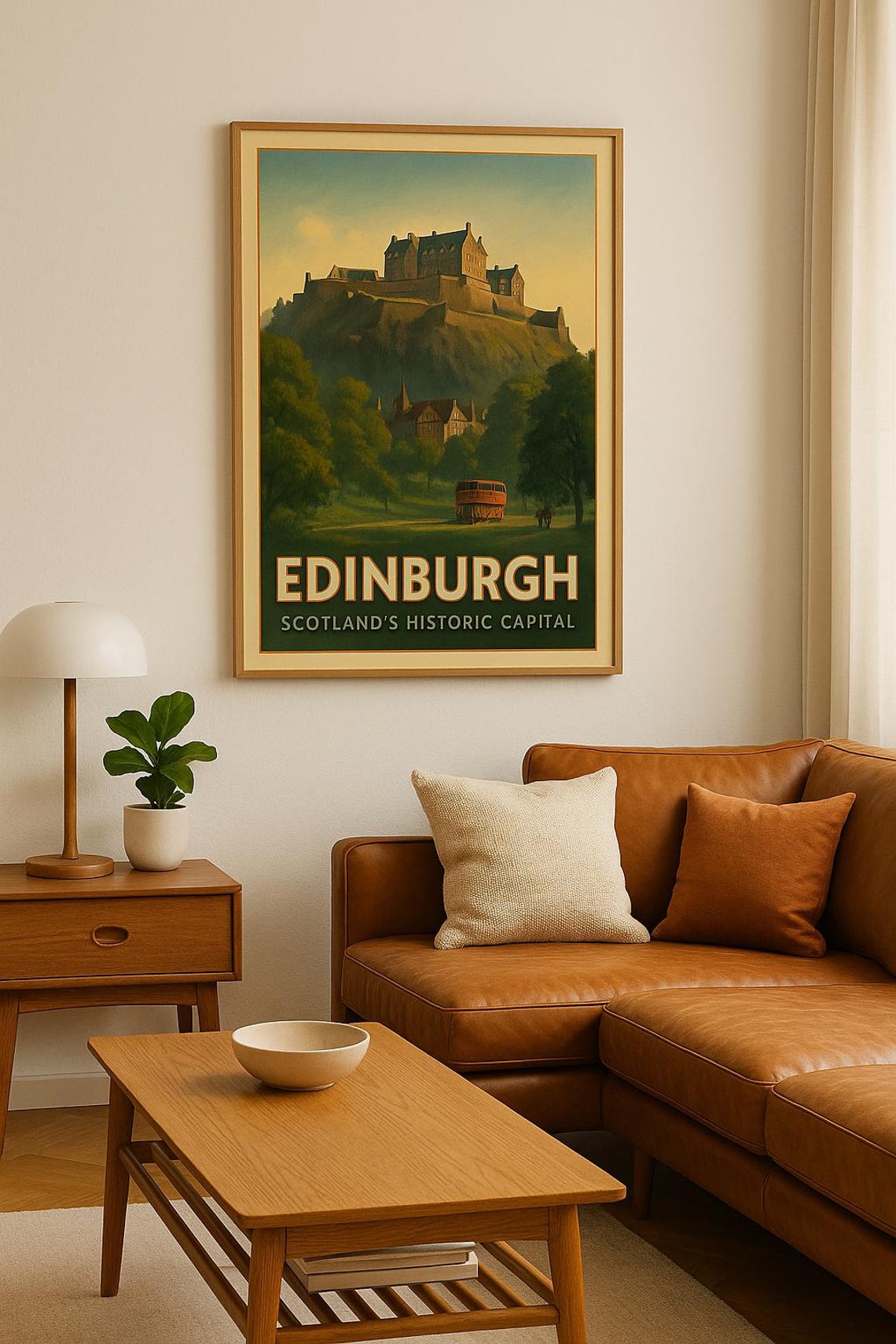 Edinburgh Scotland Vintage Travel Poster: Retro UK City Art (digital ...